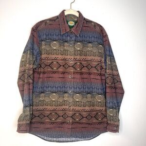 Cabelas for Women Flannel Aztec SW Pattern Button Down Shirt size medium